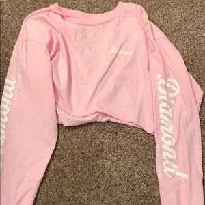 diamond cropped long sleeve